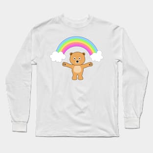 Bear and Rainbow Long Sleeve T-Shirt